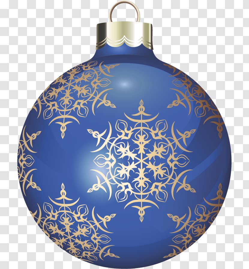 Christmas Ornament Ball Clip Art - Blue Transparent PNG