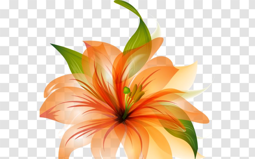 Flower Desktop Wallpaper Orange Petal - Pink - VECTOR FLOWERS Transparent PNG