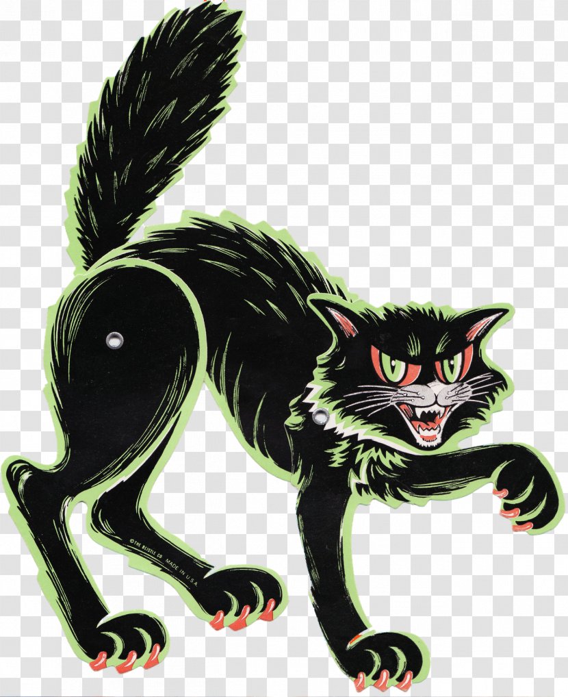 Black Cat Halloween Paper Whiskers Holiday - Film Series Transparent PNG