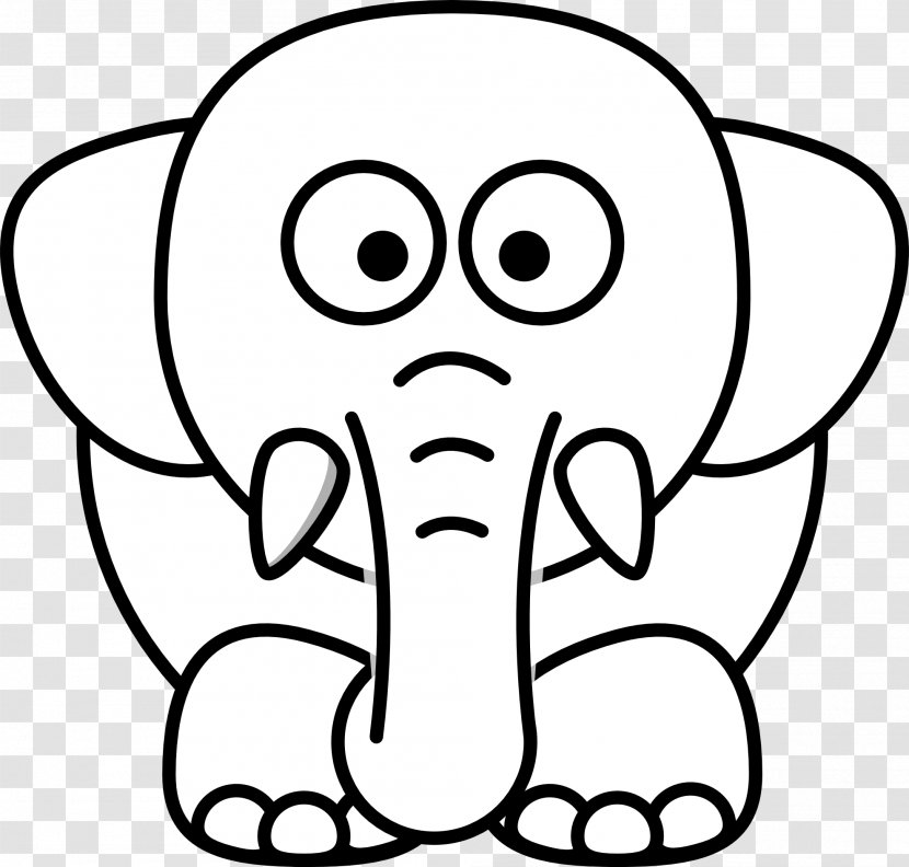 Black And White Free Content Blog Clip Art - Flower - Elephant Picture Cartoon Transparent PNG