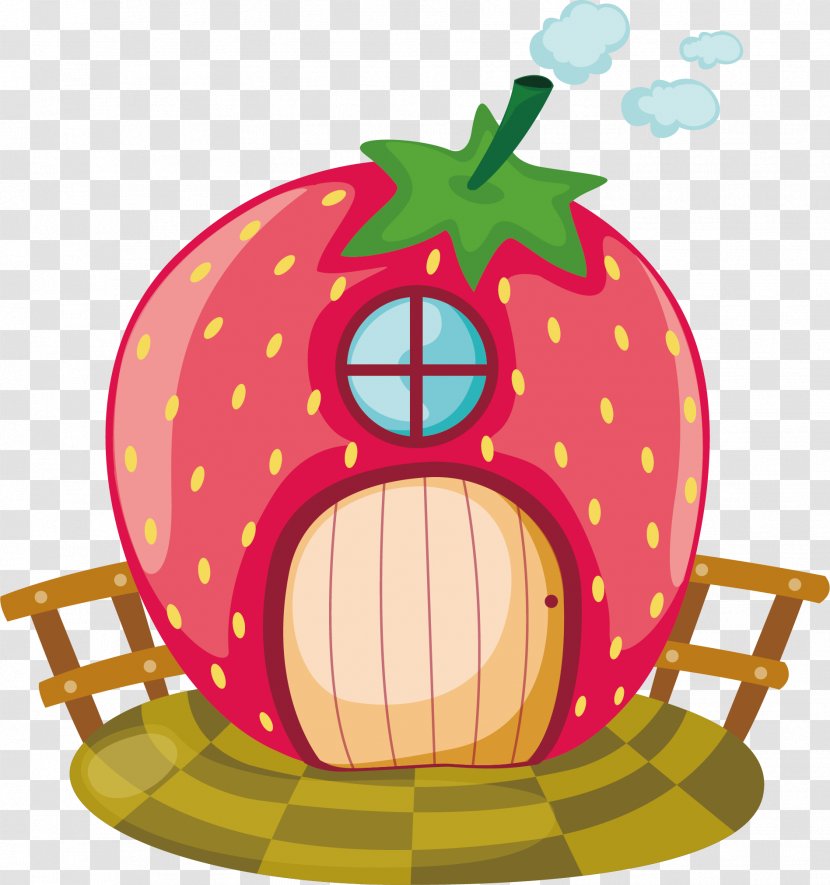 House Strawberry Cartoon Illustration - Castle Transparent PNG