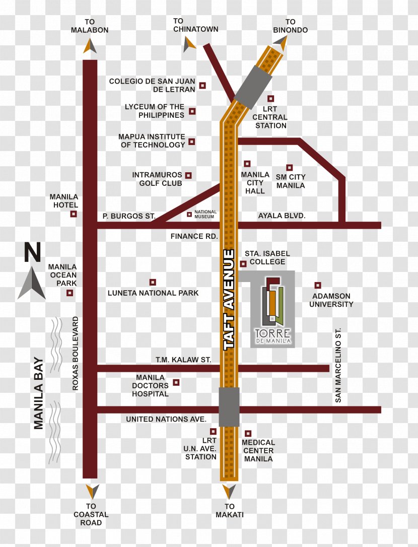 Torre De Manila - Area - Taft Avenue Rizal Park Intramuros DMCI HomesPhilippine Map Transparent PNG