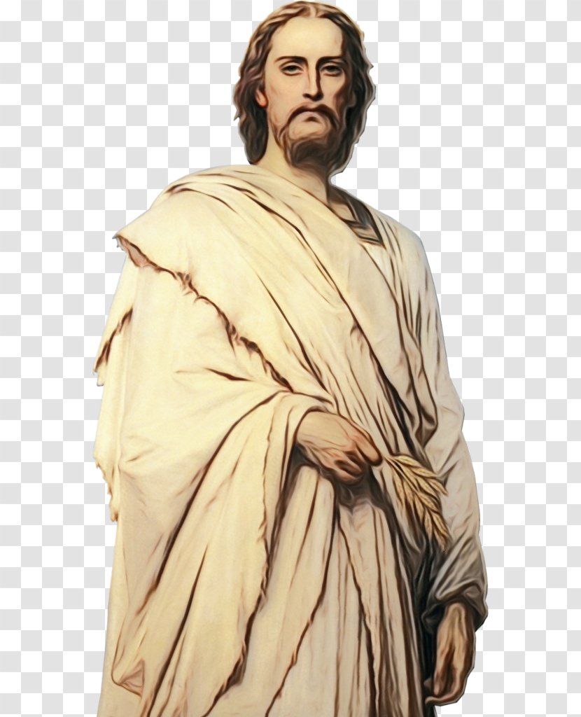 Watercolor Cartoon - Robe - Prophet Classical Sculpture Transparent PNG