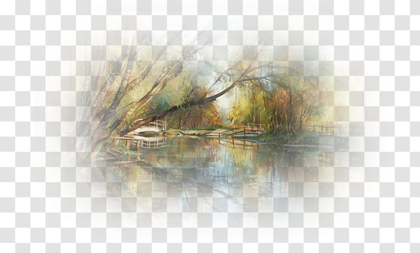 Watercolor Painting Desktop Wallpaper Tree - Water Transparent PNG