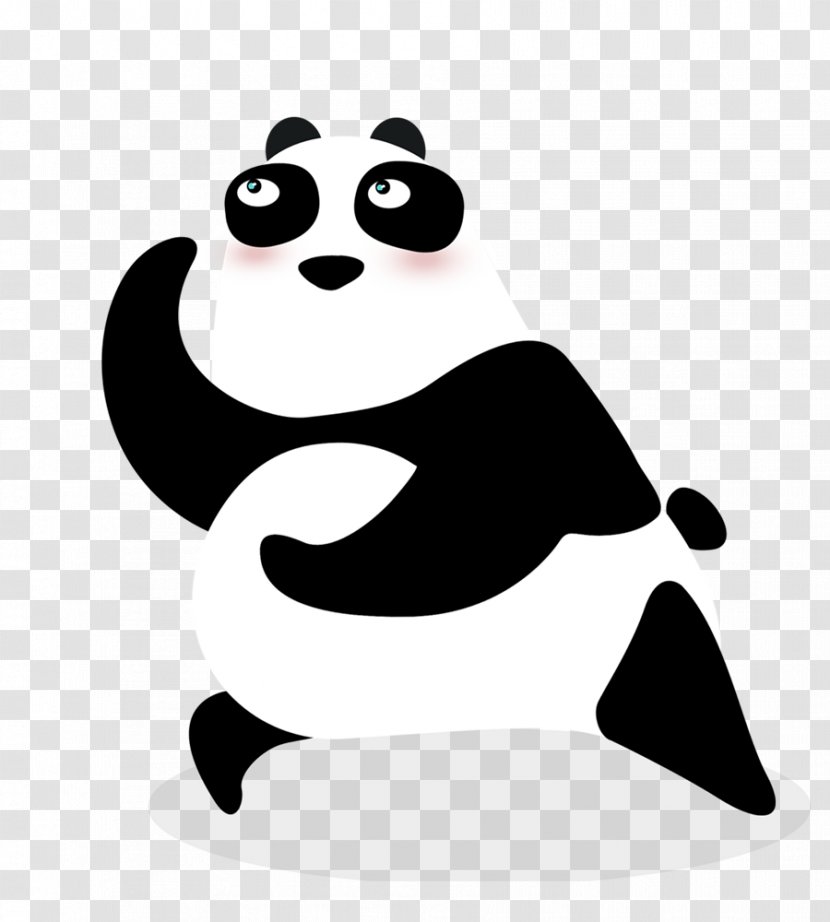 Giant Panda Art Animal National Treasure Cuteness - Black And White - Sichuan Transparent PNG
