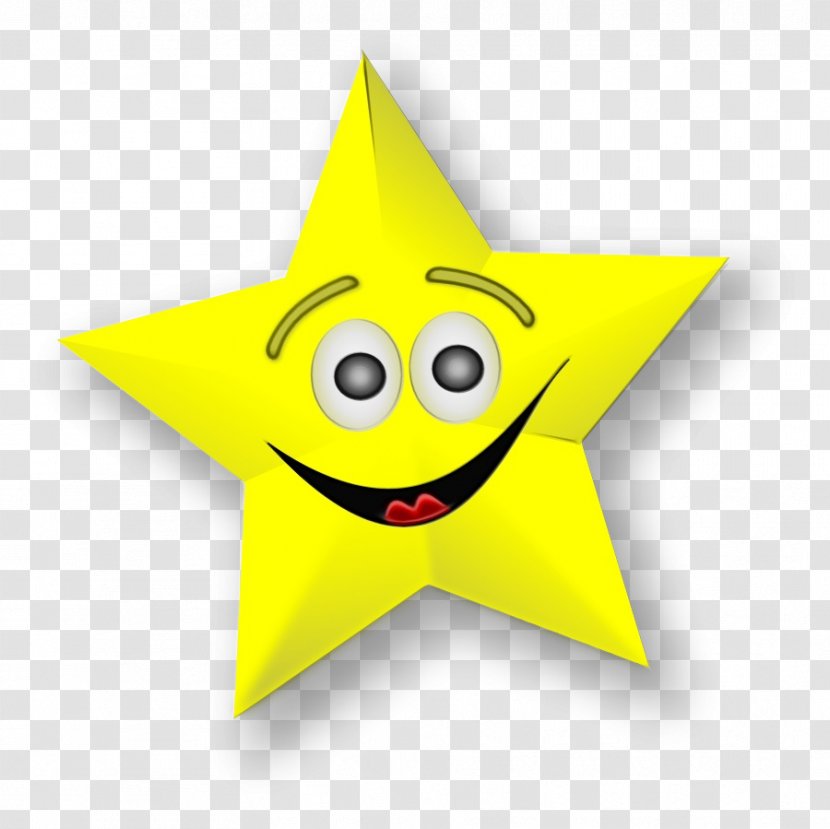 Star Drawing - Watercolor - Smile Yellow Transparent PNG