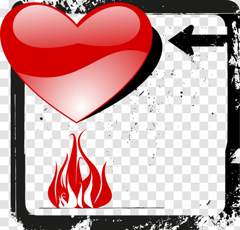 Heart Fire Clip Art - Frame - Raging Transparent PNG