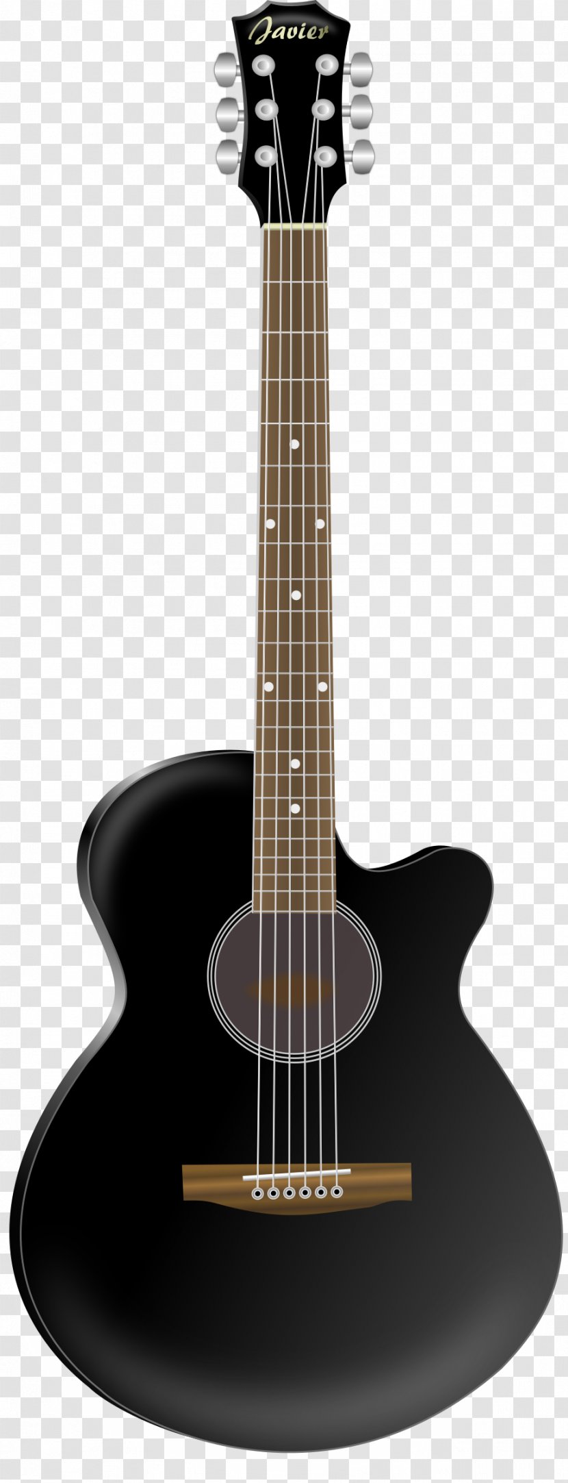 Acoustic-electric Guitar Acoustic Cutaway - Cartoon Transparent PNG