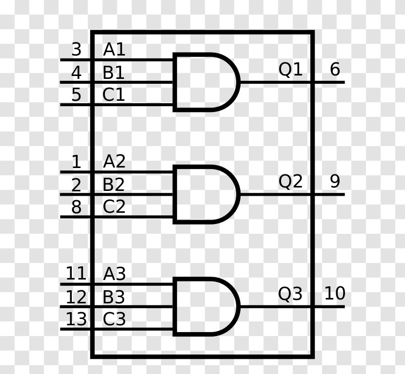 Integrated Circuits & Chips Electronics NOR Gate Functional Block Diagram - Silhouette Transparent PNG