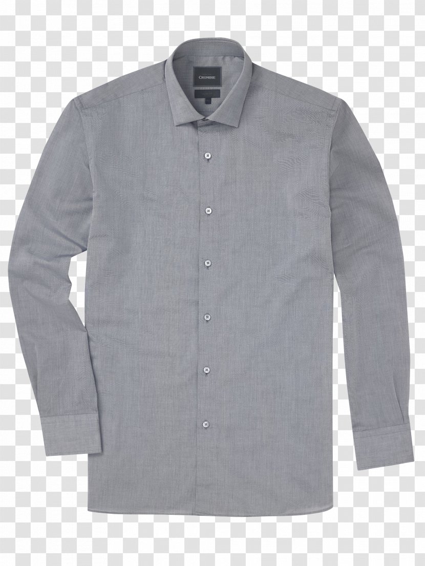 Long-sleeved T-shirt Dress Shirt Grey - Jacket Transparent PNG