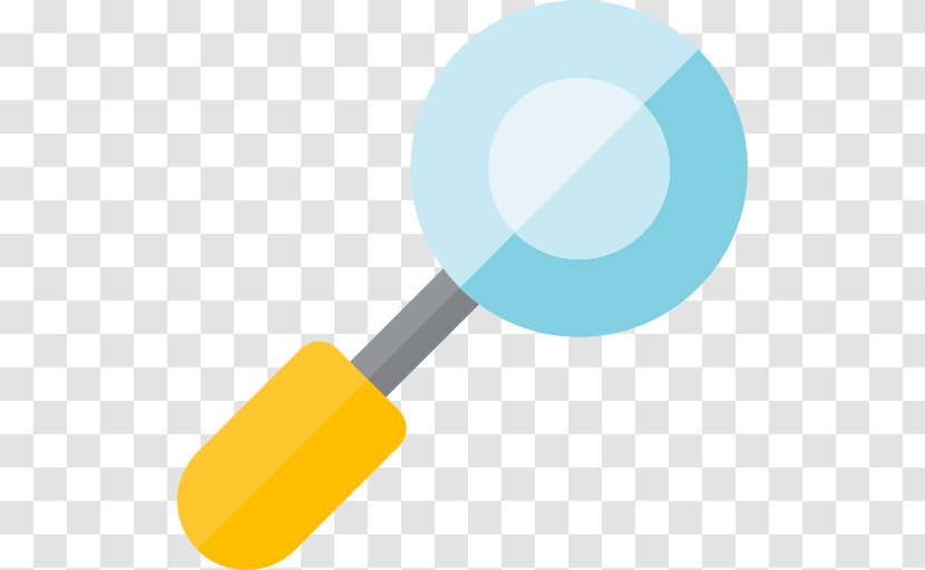 Magnifying Glass Icon - Yellow - Blue Transparent PNG