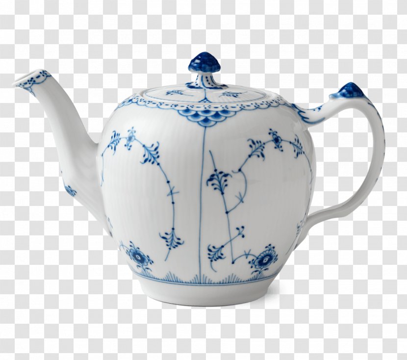 Royal Copenhagen Teapot Porcelain Musselmalet - Kettle - Plate Transparent PNG