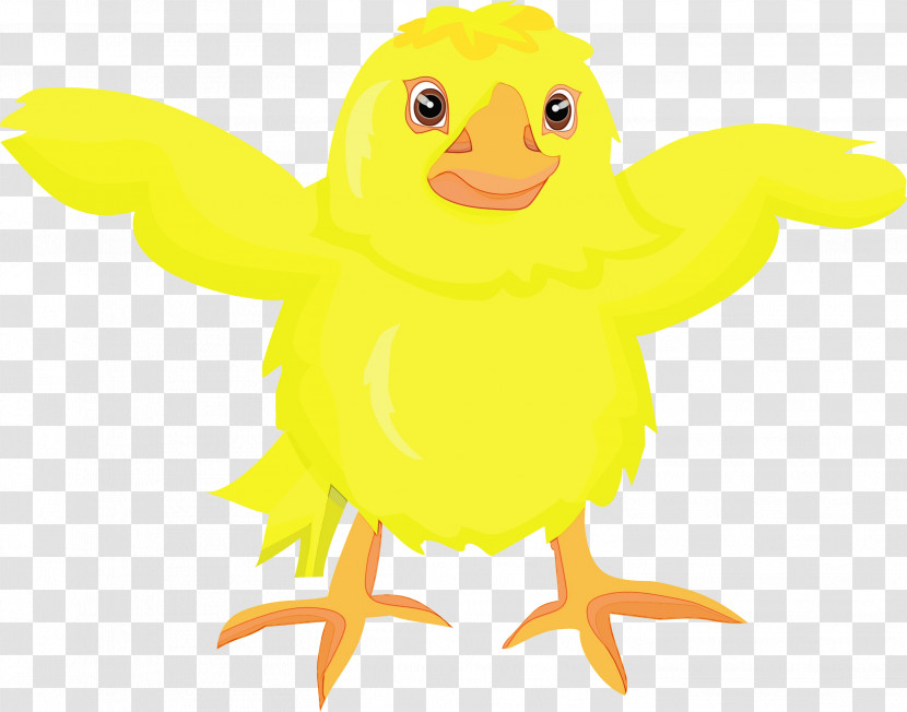 Cartoon Yellow Beak Bird Transparent PNG