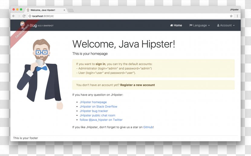 JHipster Web Application OpenID Connect - Authentication Transparent PNG