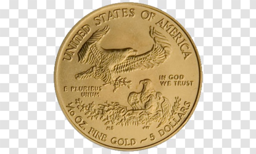 American Gold Eagle Quarter Coin - Augustus Saintgaudens - Us Coins Transparent PNG