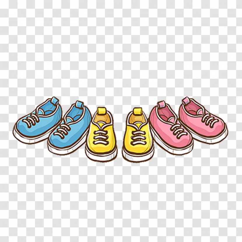 Pointe Shoe Sneakers Designer - Cartoon - Colorful Shoes Transparent PNG
