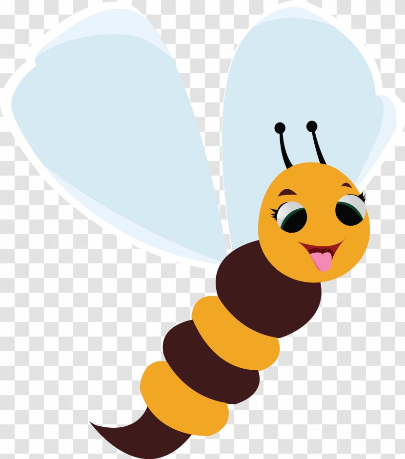 Honey Bee Cartoon Euclidean Vector - Insect - Flying Transparent PNG