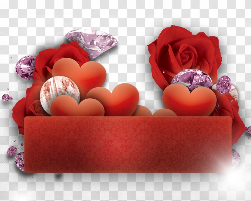 Valentines Day Poster Love - Valentine's Diamond Element Transparent PNG