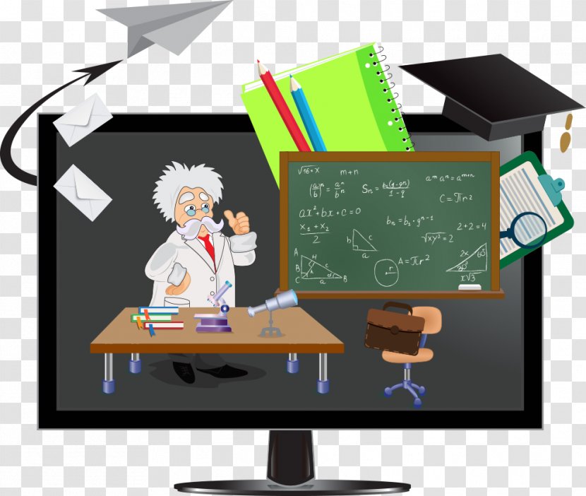 Stock Photography Illustration - Lecture - Vector Blackboard And Teacher Transparent PNG