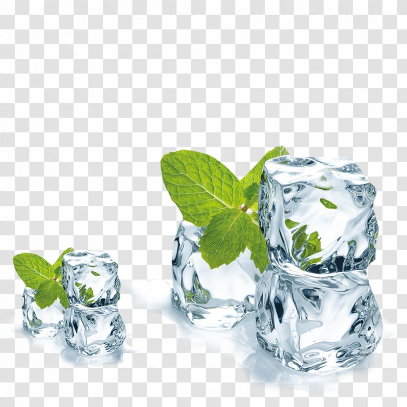 Juice Mentha Spicata Ice Cube Menthol - Mint Transparent PNG
