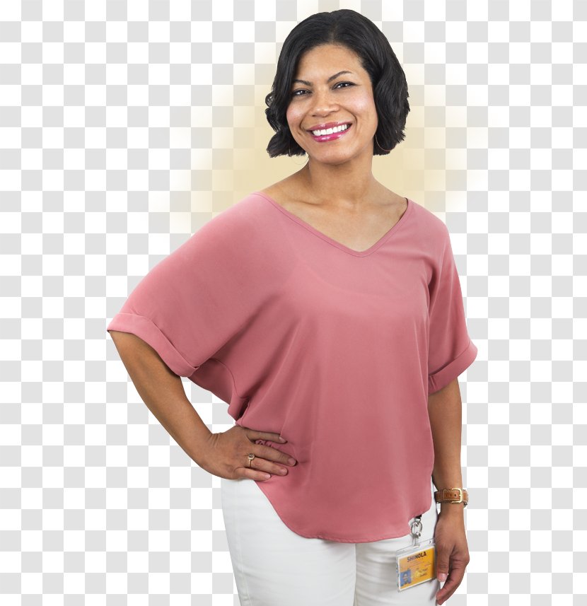 T-shirt Shoulder Blouse Sleeve Pink M - Tshirt Transparent PNG