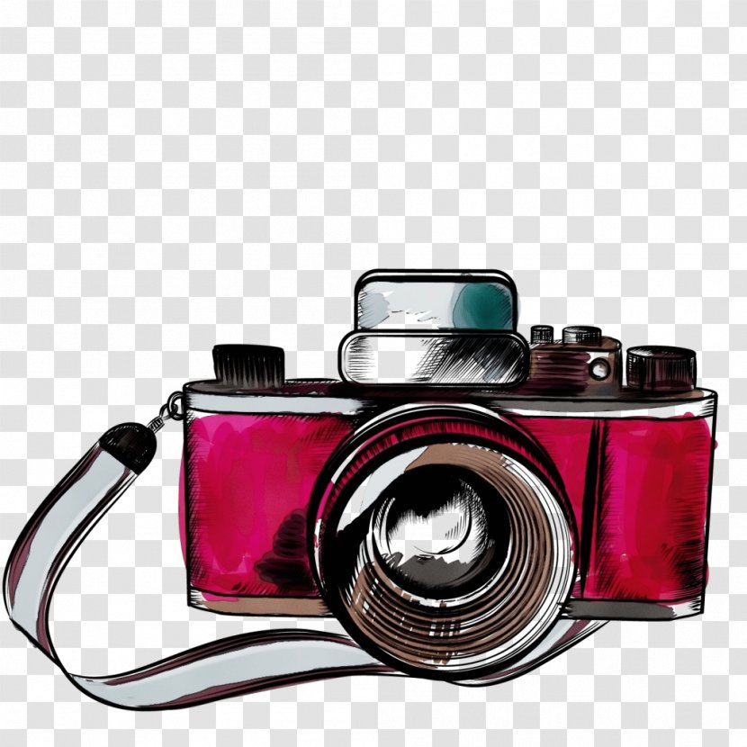 Digital Camera Point-and-shoot Cameras & Optics Accessory - Pink - Material Property Flash Transparent PNG