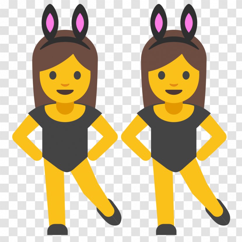 Emojipedia Emoticon Android Nougat Smiley - Membrane Winged Insect - Bunny Ears Transparent PNG