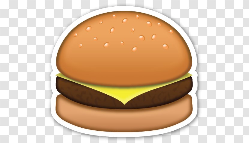 Hamburger Emoji Sticker Cheeseburger Smiley Transparent PNG