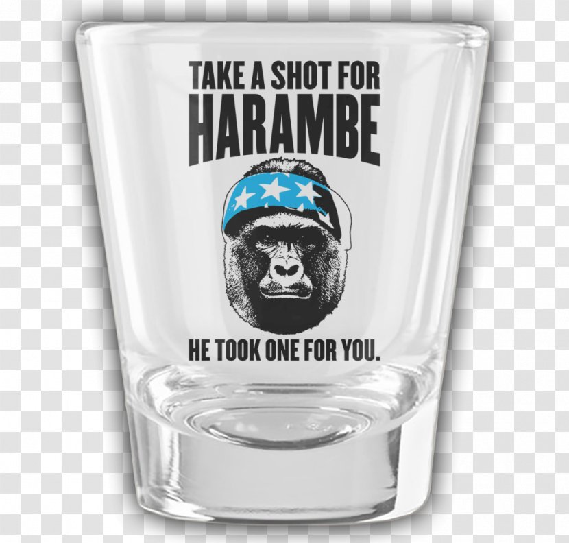 Shot Glasses Shooter Harambe Distilled Beverage Whiskey - Cartoon - Glass Transparent PNG