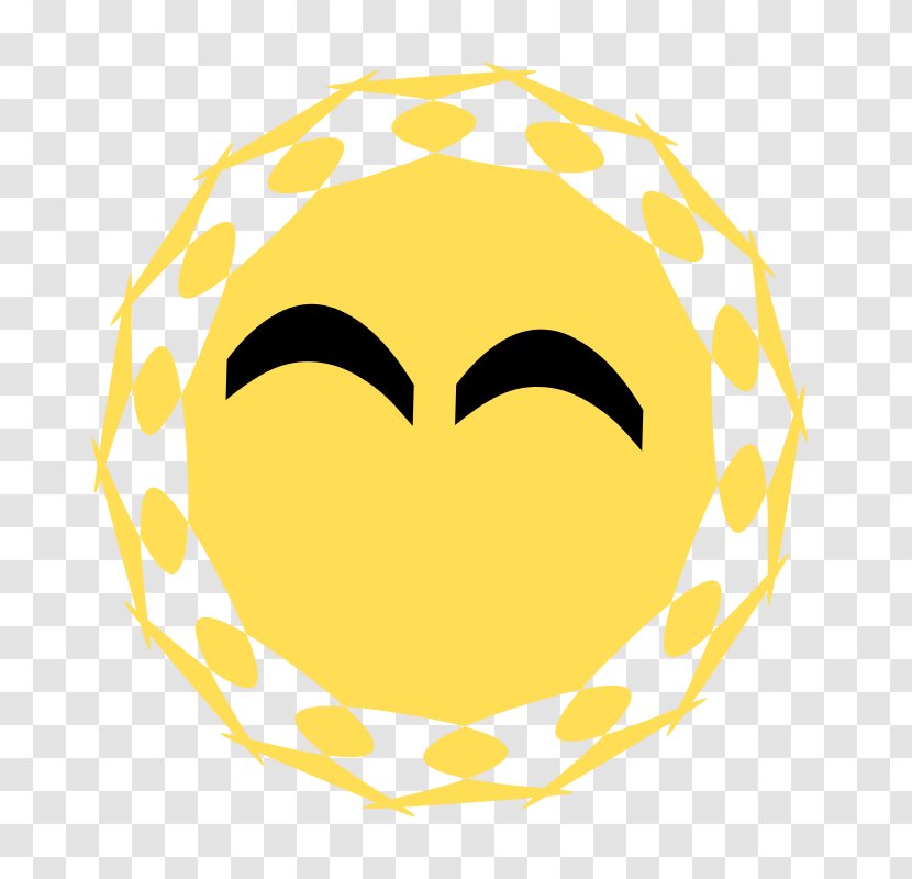 Emoticon Clip Art - Yellow - Sun Smile Transparent PNG