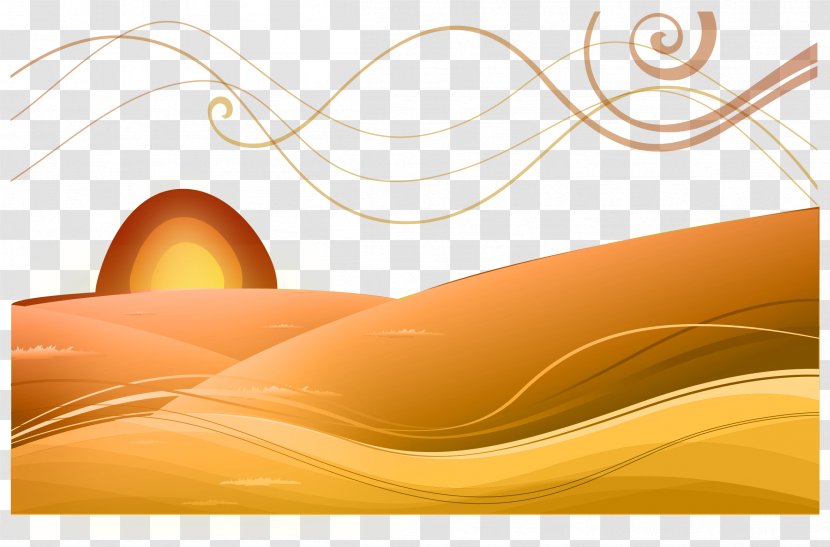 Euclidean Vector Desert Illustration - Logo - Sunrise Transparent PNG