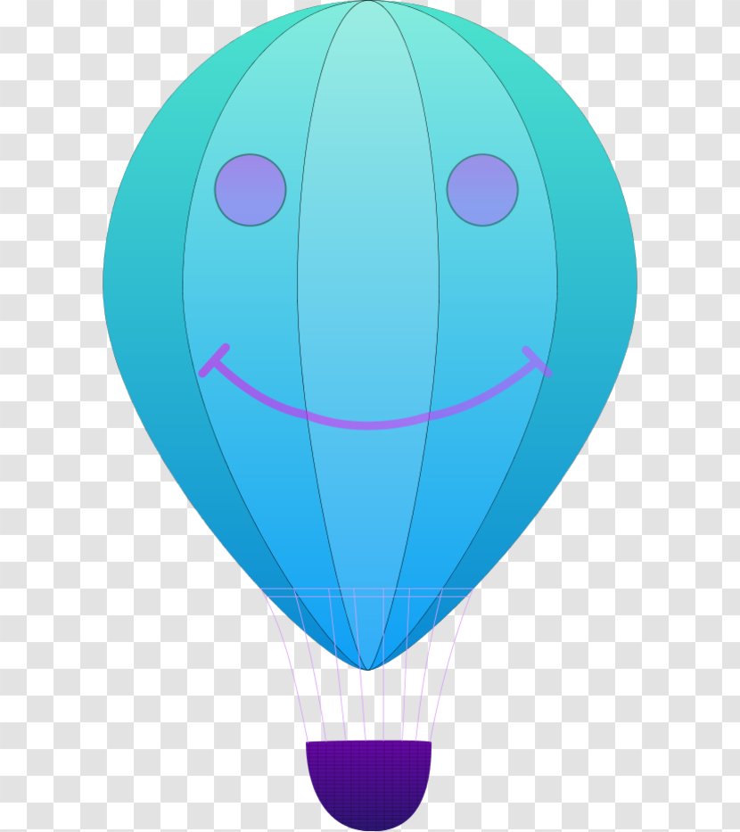 Hot Air Balloon Purple Circle Clip Art - Outline Transparent PNG