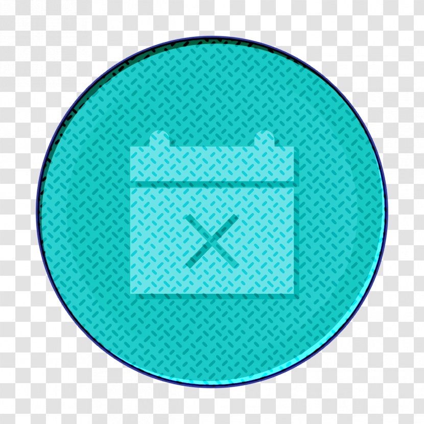 Calendar Icon Date Delete - Remove - Teal Blue Transparent PNG