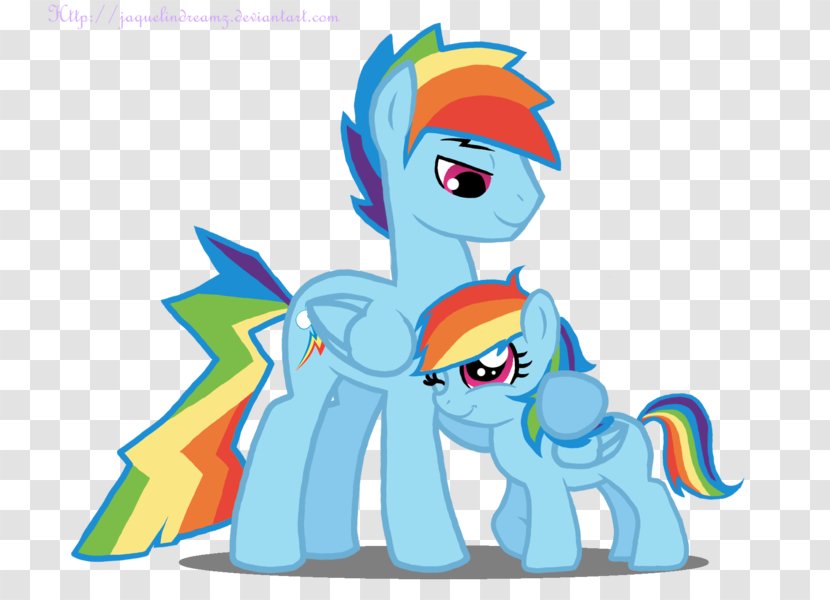 Pony Rainbow Dash Horse Parent Offspring - Watercolor - Daughter Transparent PNG