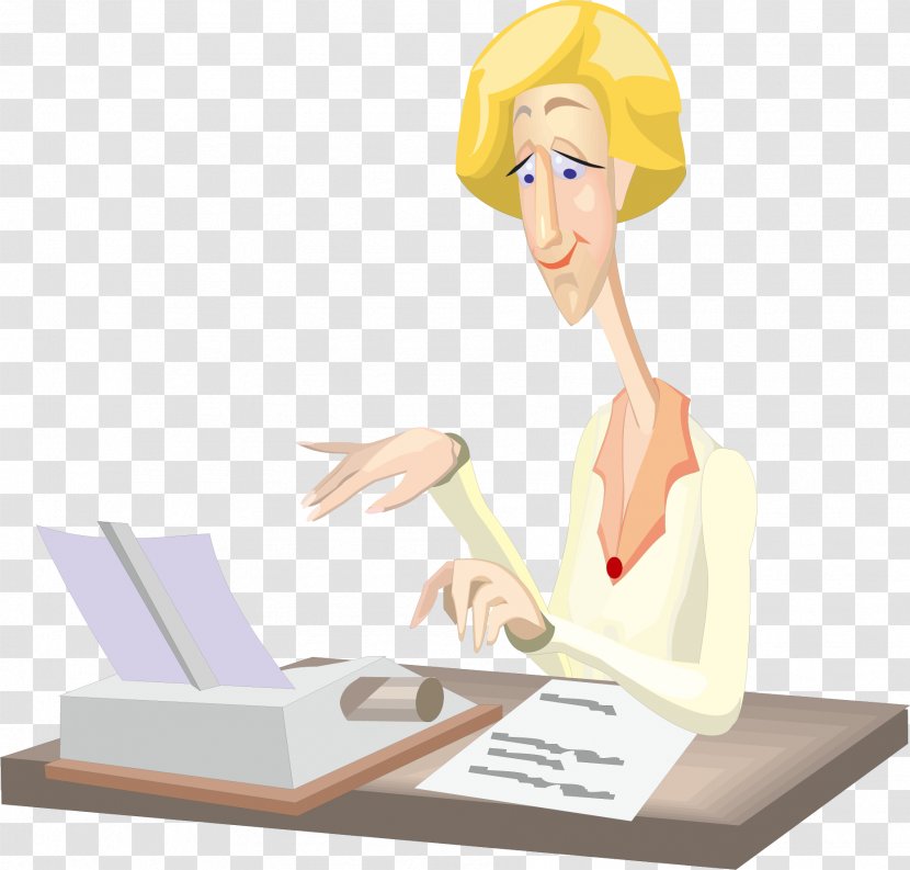 Copy Typist Clip Art - Human Behavior - Free Creative Work To Pull The Image Transparent PNG