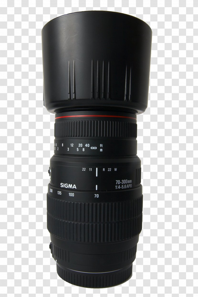 Camera Lens Digital SLR Sigma 70–300mm F/4–5.6 APO DG Macro Zoom - Single Reflex Transparent PNG
