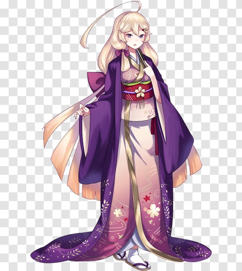 Matsukura Castle 御城プロジェクト 城姫クエスト 久慈城 Miyao - Flower - Purple Hair Transparent PNG