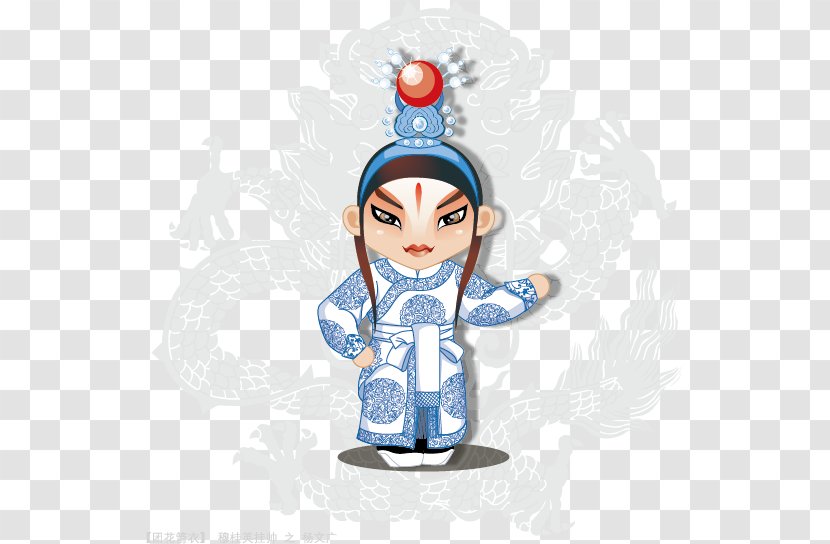Peking Opera Character Chinese - Fictional - A Full Set Of 50 Vector Cartoon Characters Opera, Transparent PNG