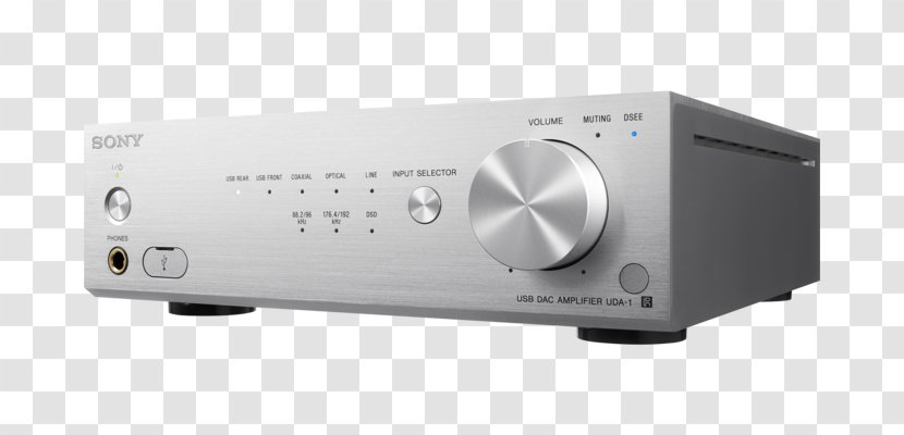 Digital Audio Sony UDA-1 Amplifier - Stereo - Silver Corporation High-resolution AudioUsb Transparent PNG