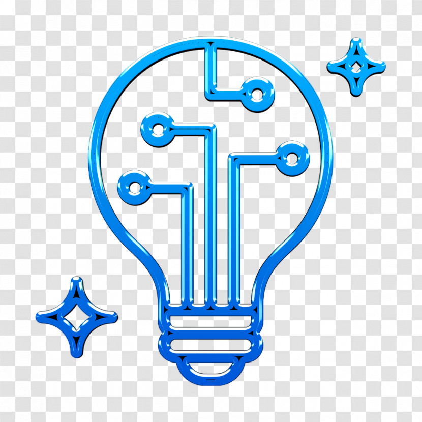 Idea Icon Light Bulb Icon Digital Economy Icon Transparent PNG