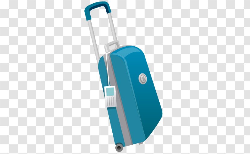 Electric Blue Aqua - Travel - Suitcase Transparent PNG