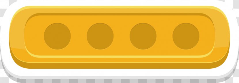 Yellow Font - Rectangle - Crystal Button Transparent PNG