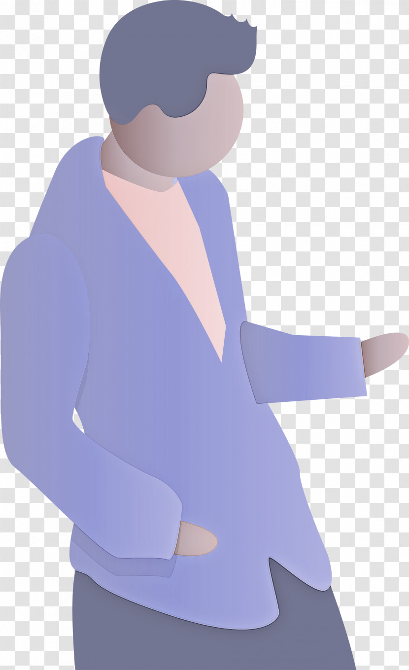 Standing Purple Outerwear Arm Shoulder Transparent PNG