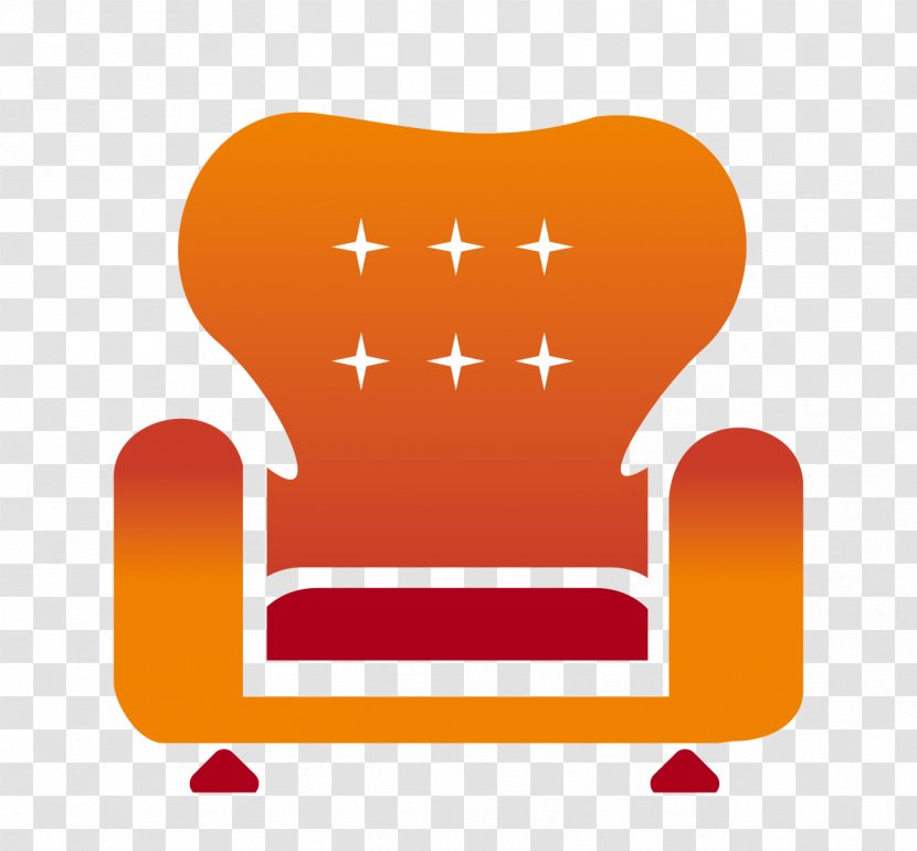 Table Chair Furniture Couch - Frame - Orange Flat Seat Transparent PNG