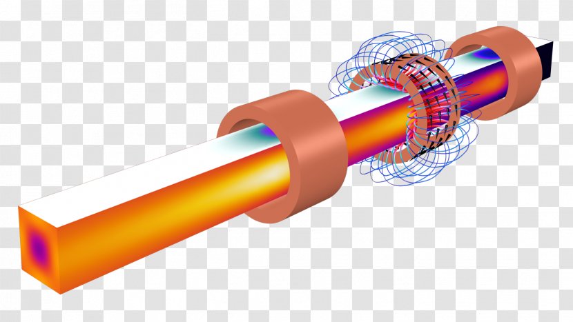 Electrical Cable Electromagnetic Coil Electromagnetism Electricity Circuit Diagram - Multiphysics - Transient Field Transparent PNG