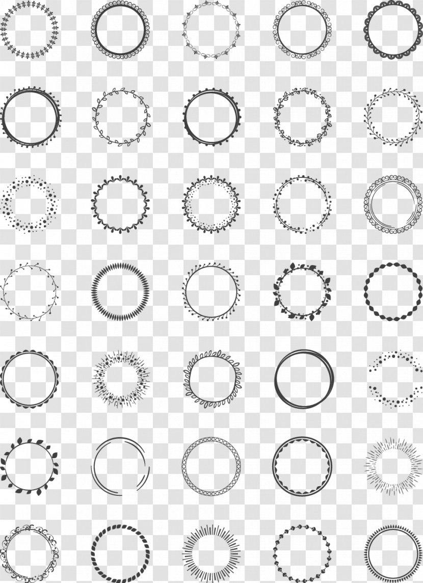 Lace Circle - Point - Hand-painted Transparent PNG
