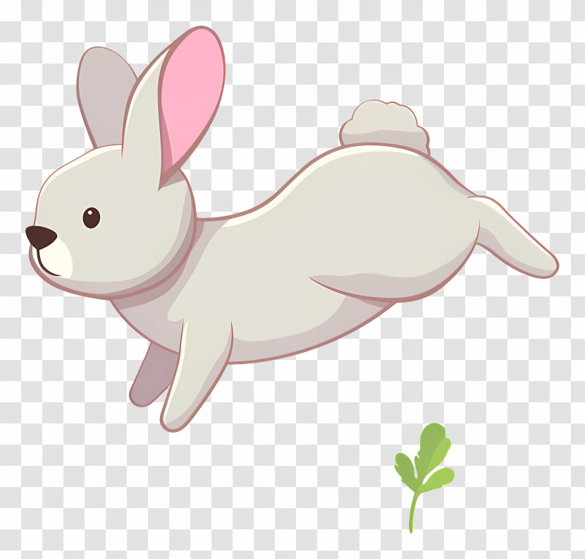 Bunny Hop - Cute Jumping Bunny Illustration Transparent PNG