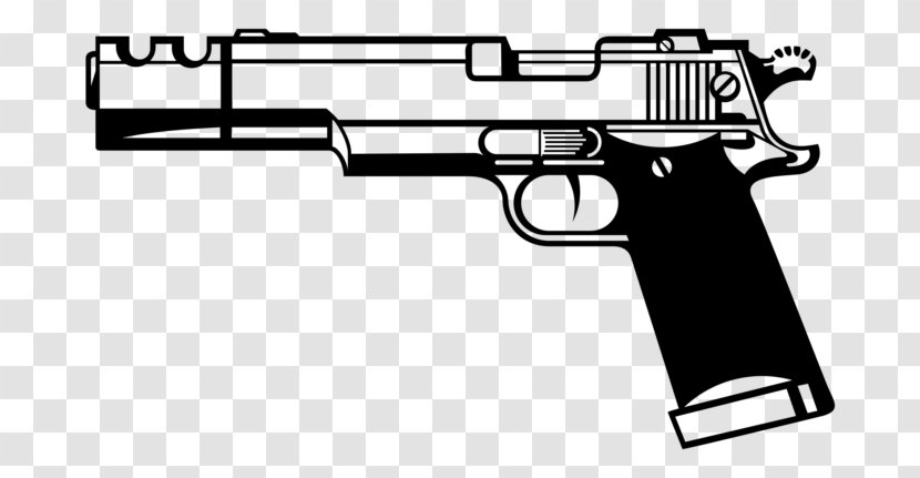 Firearm Pistol Clip Art - Silhouette - Handgun Transparent PNG