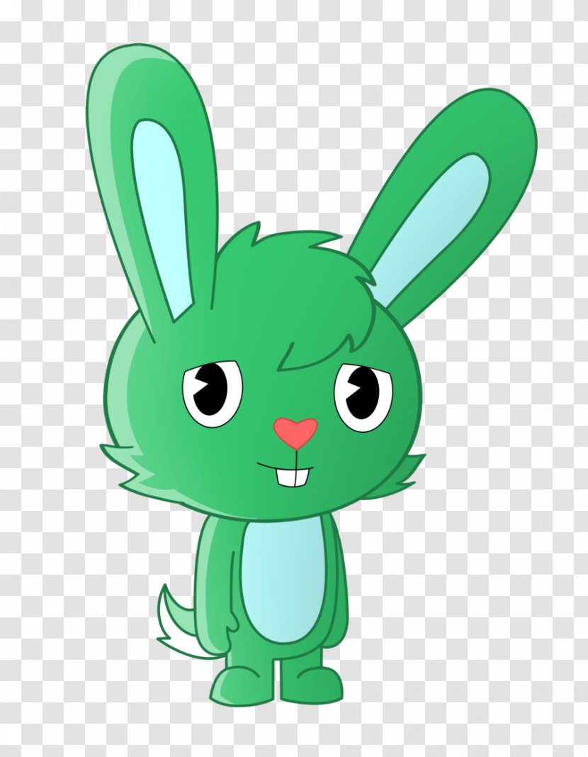 Rabbit Hare Easter Bunny Green - Flowering Plant Transparent PNG