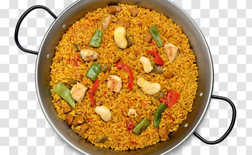 Paella Arroz Con Pollo Pilaf Jollof Rice Gandules - Dish Transparent PNG